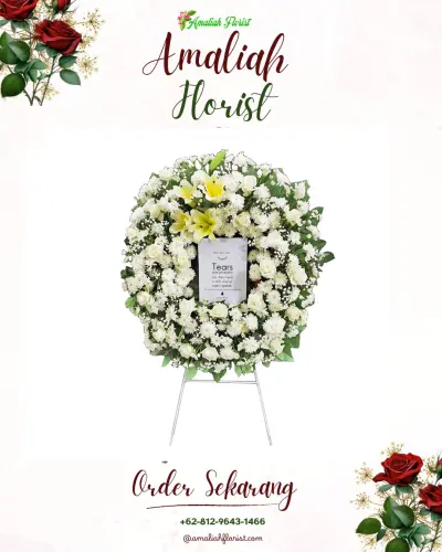 Krans Bunga Duka Cita di Tegal S Mandala I
